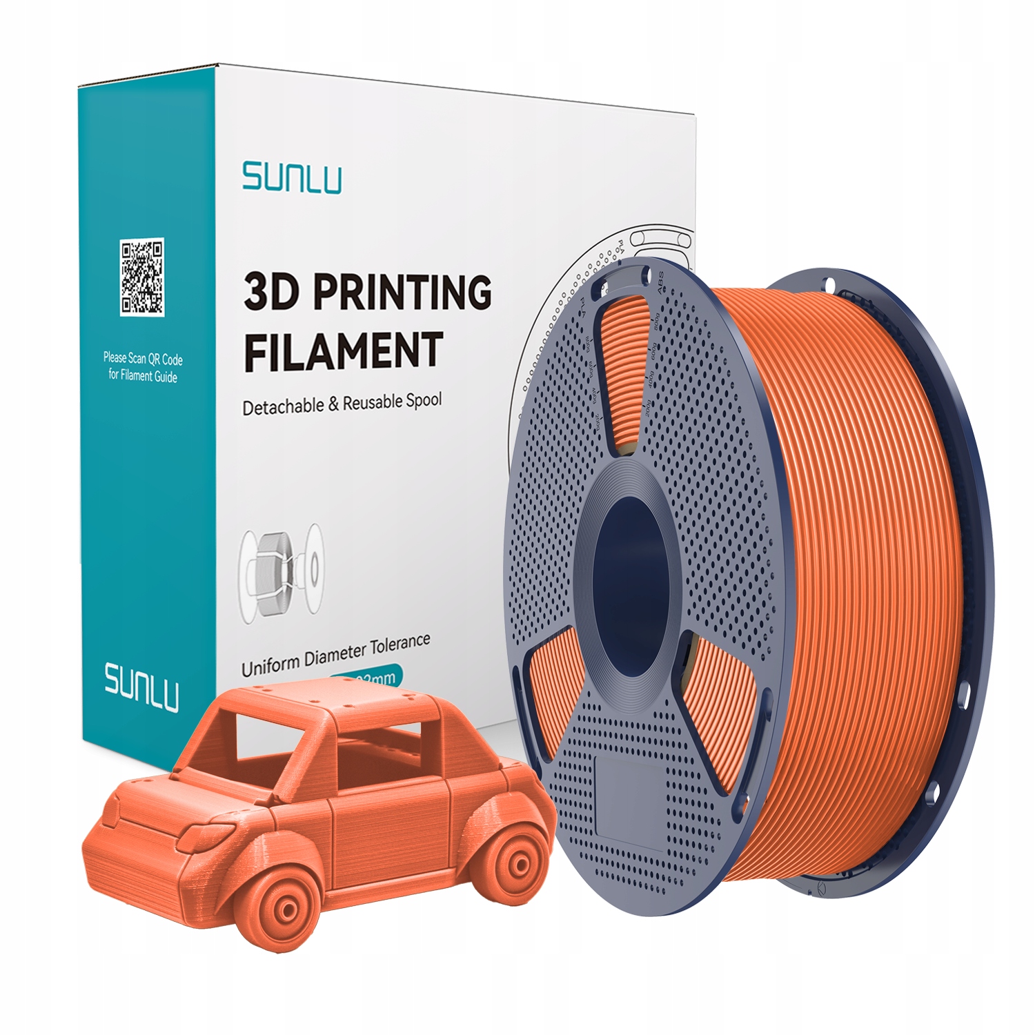 Filament SUNLU PETG Pomarańczowy (ORANGE)