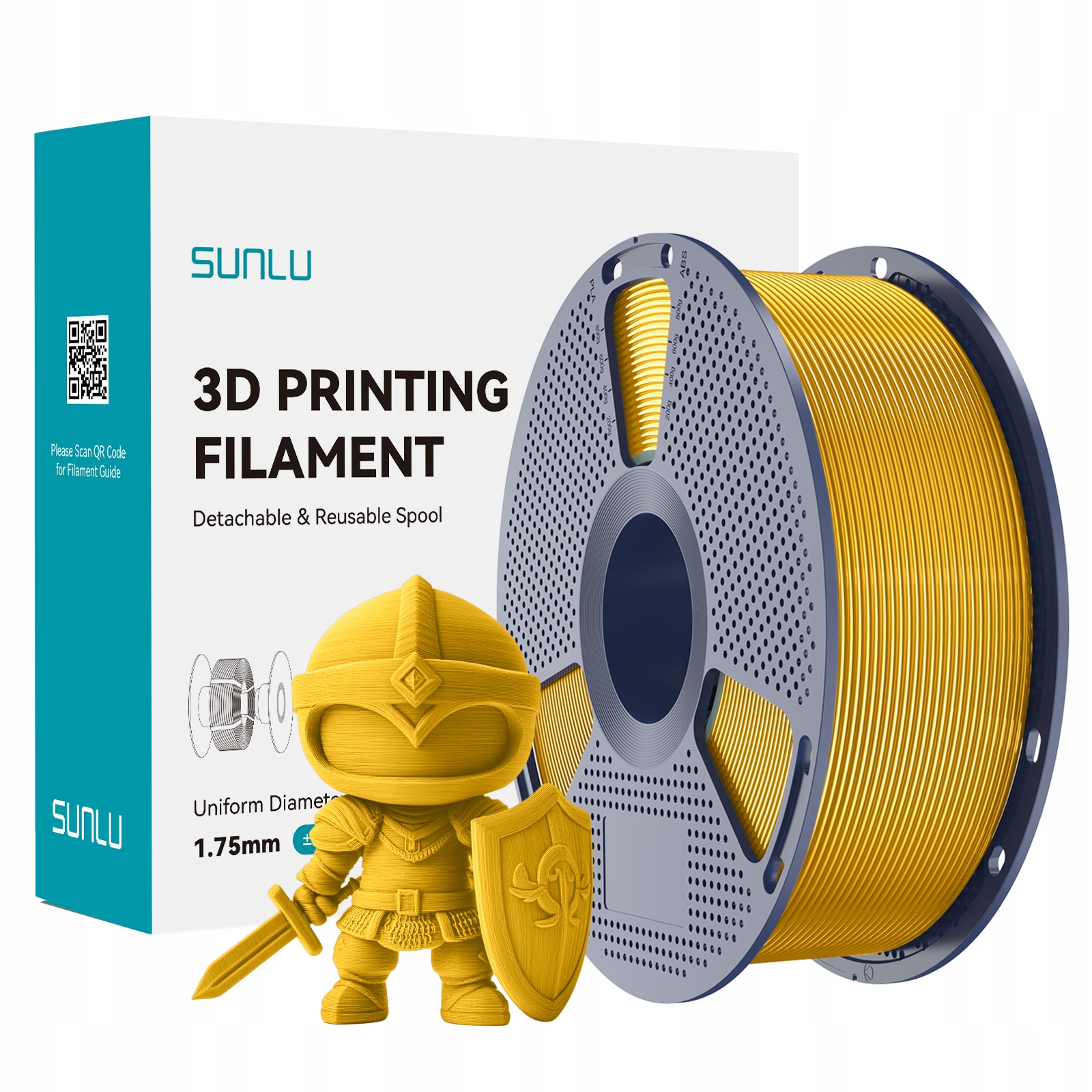 Filament SUNLU PLA Plus Złoty (GOLD)