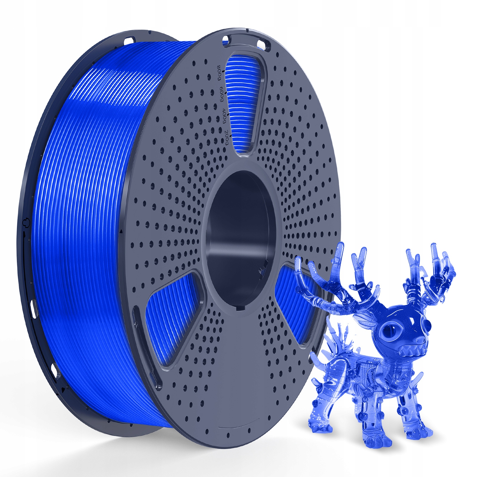 Filament SUNLU PLA Plus Niebieski Przezroczysty (BLUE TRANSPARENT)