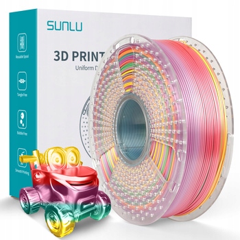 Filament SUNLU PLA Plus  Tęczowy Jedwabny (RAINBOW SILK)