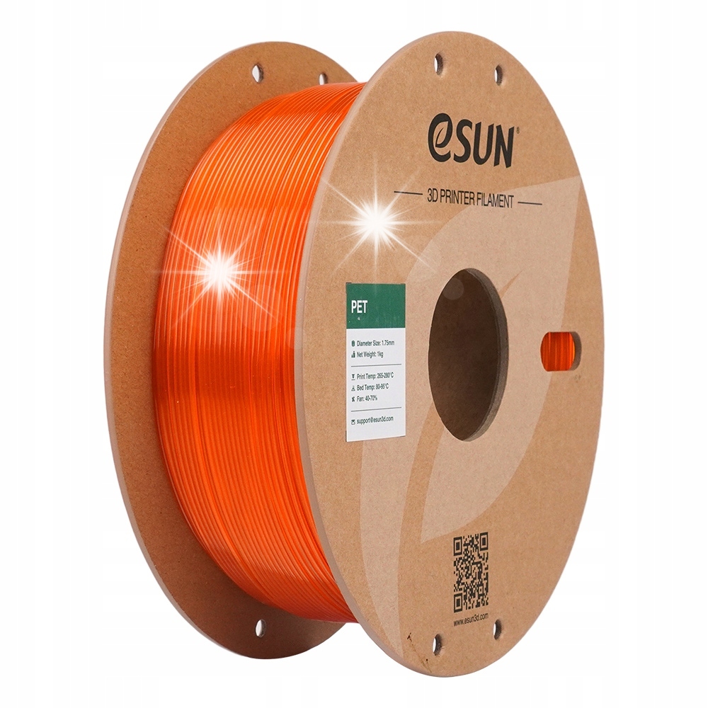 Filament eSUN PET Pomarańczowy Przezroczysty (ORANGE TRANSPARENT)