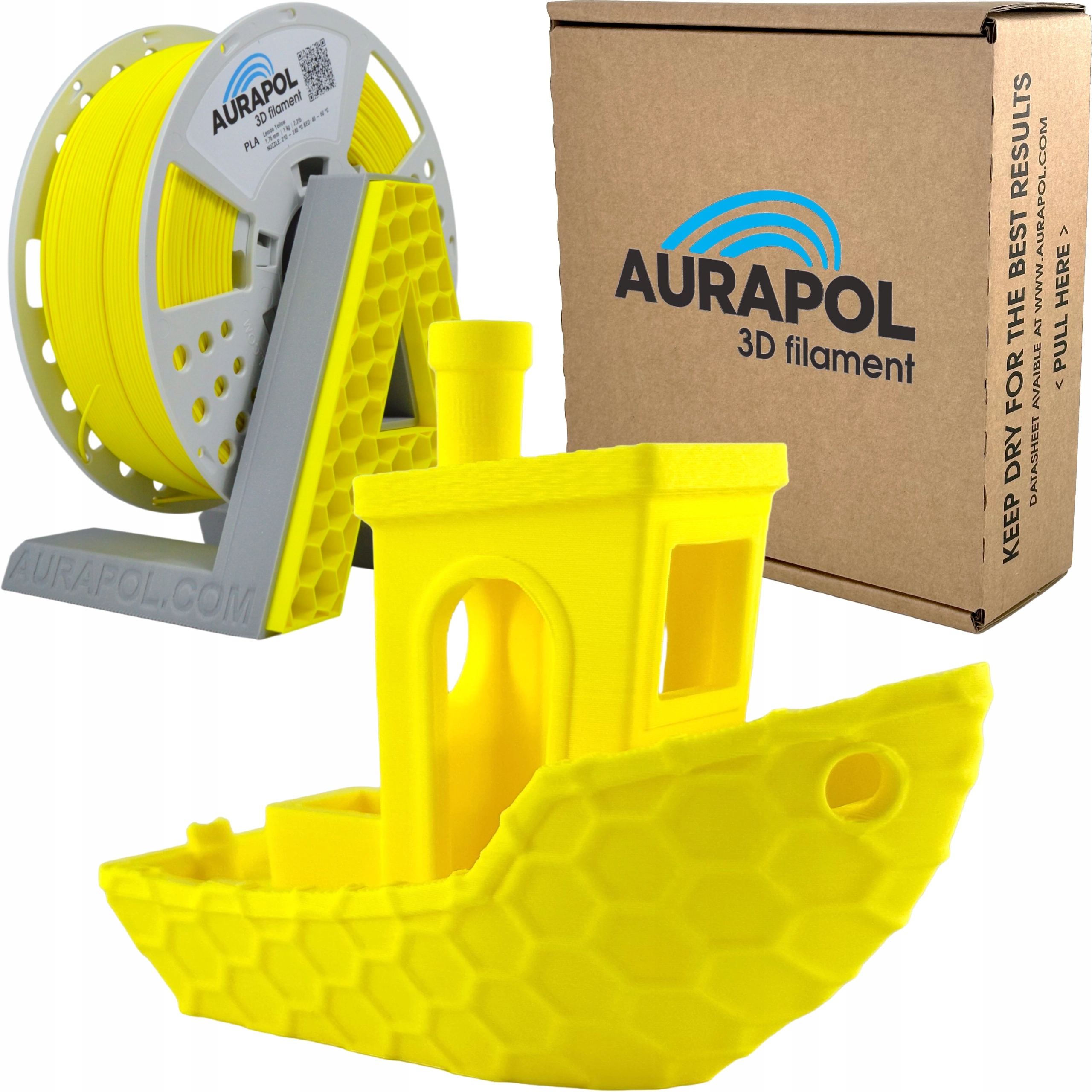Filament Aurapol PLA Żółty (YELLOW)