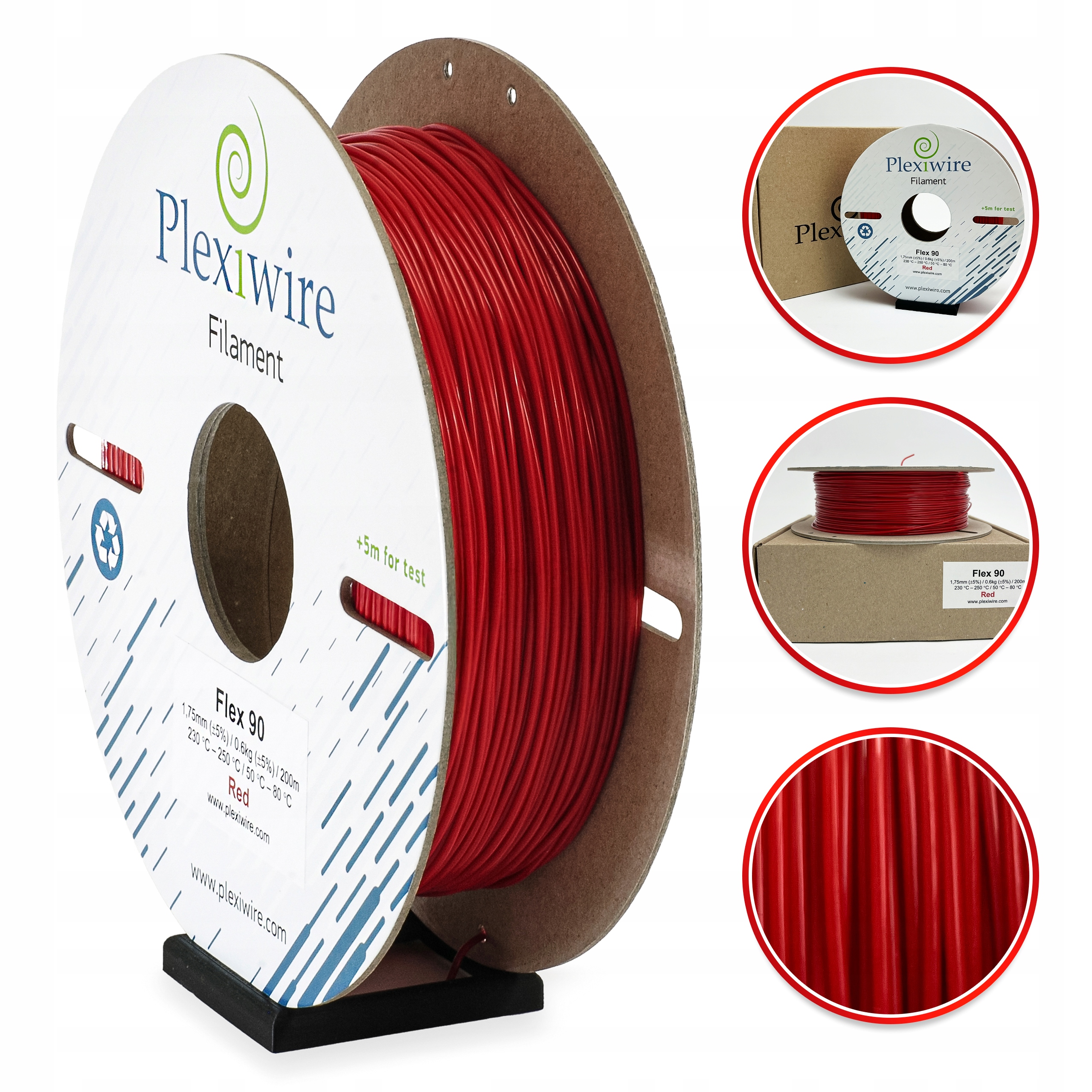 Filament Plexiwire TPU Czerwony (RED)