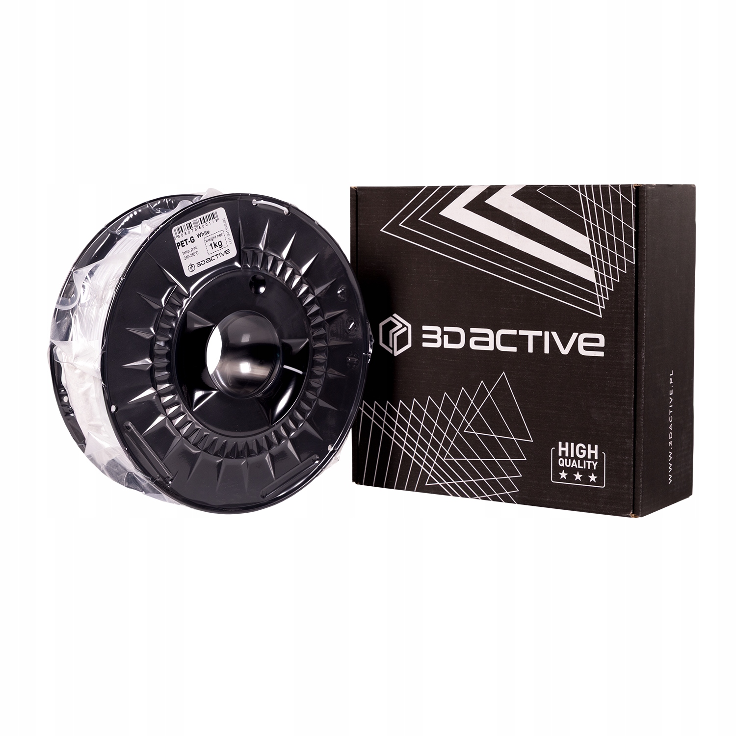 Filament 3DActive PETG Biały (WHITE)