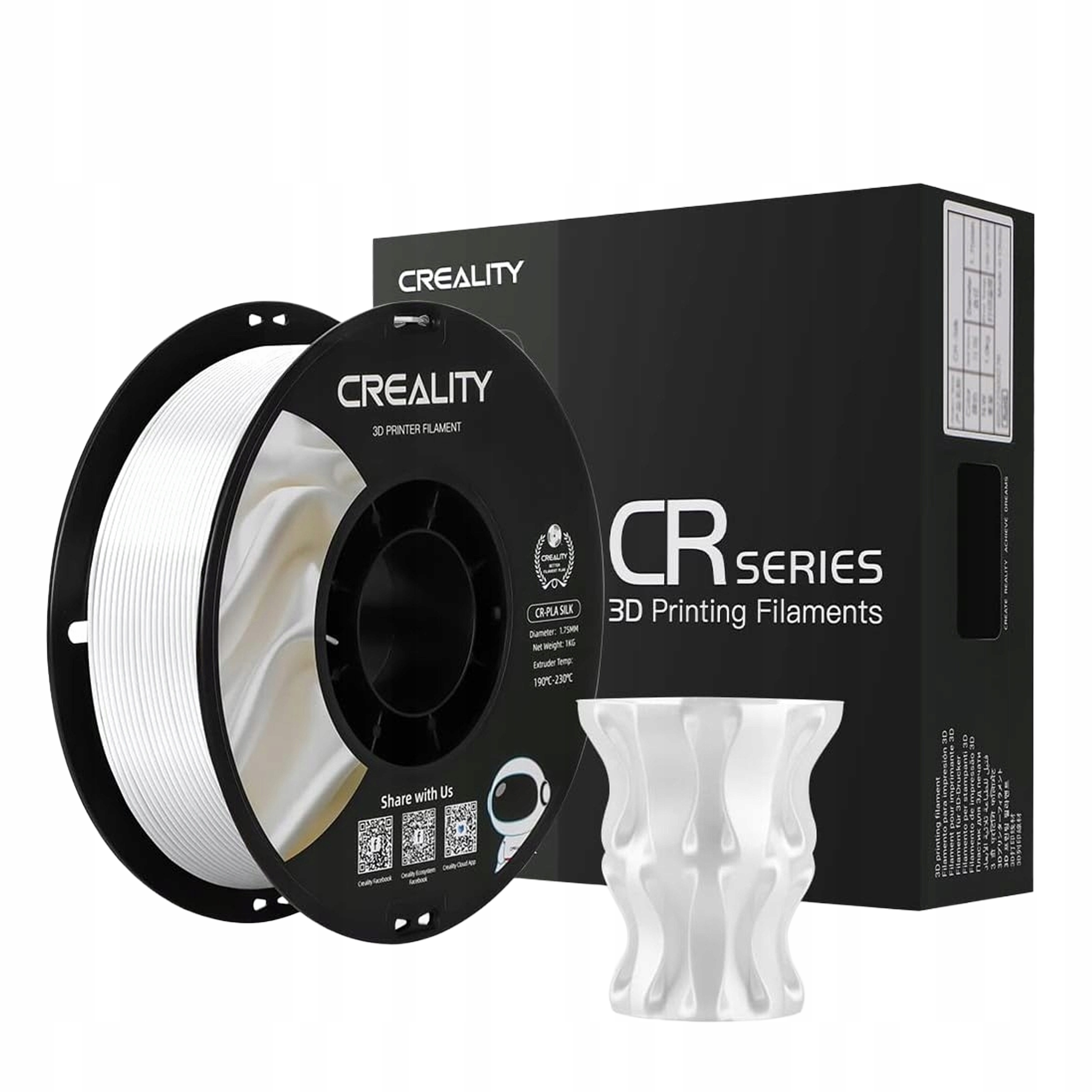 Filament Creality PLA Biały Jedwabny (WHITE SILK)