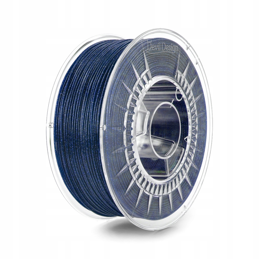 Filament DEVIL DESIGN PLA Niebieski Brokatowy/Mieniący (BLUE GLITTER)