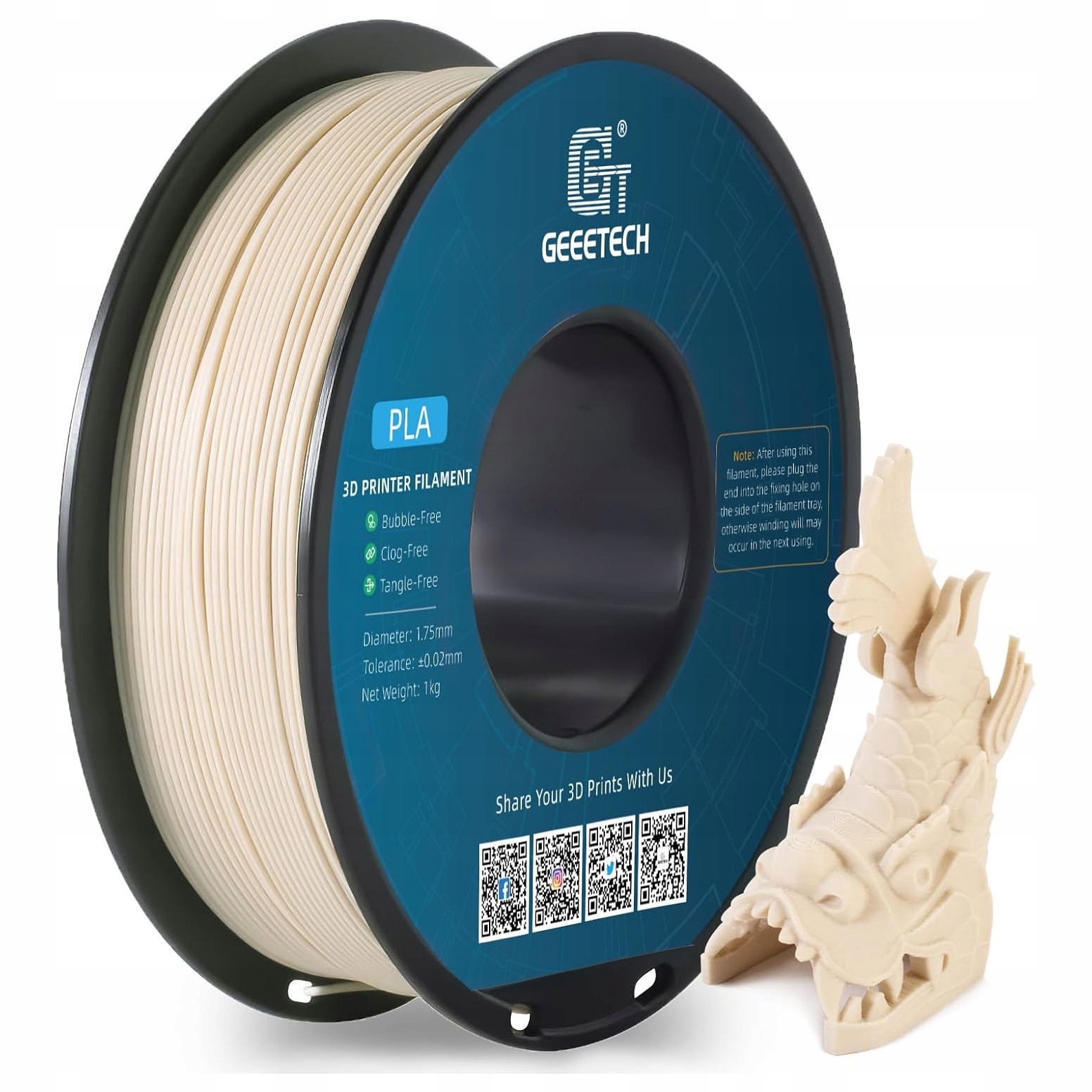 Filament GEEETECH PLA Brązowy Drewniany (BROWN WOOD)