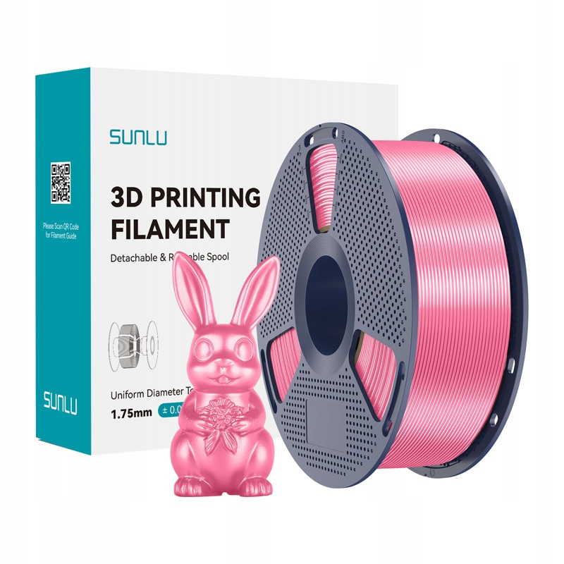 Filament SUNLU PLA Plus Różowy Jedwabny (PINK SILK)