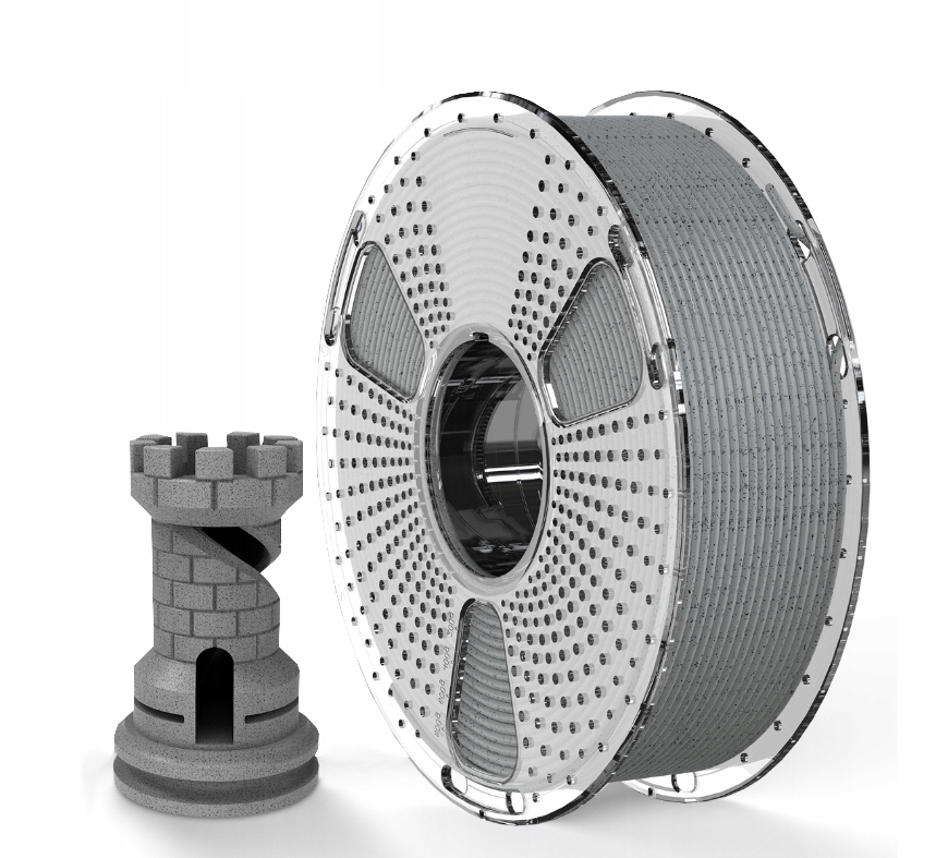 Filament null PLA Plus High-Speed Szary Teksturowany (GRAY TEXTURED)