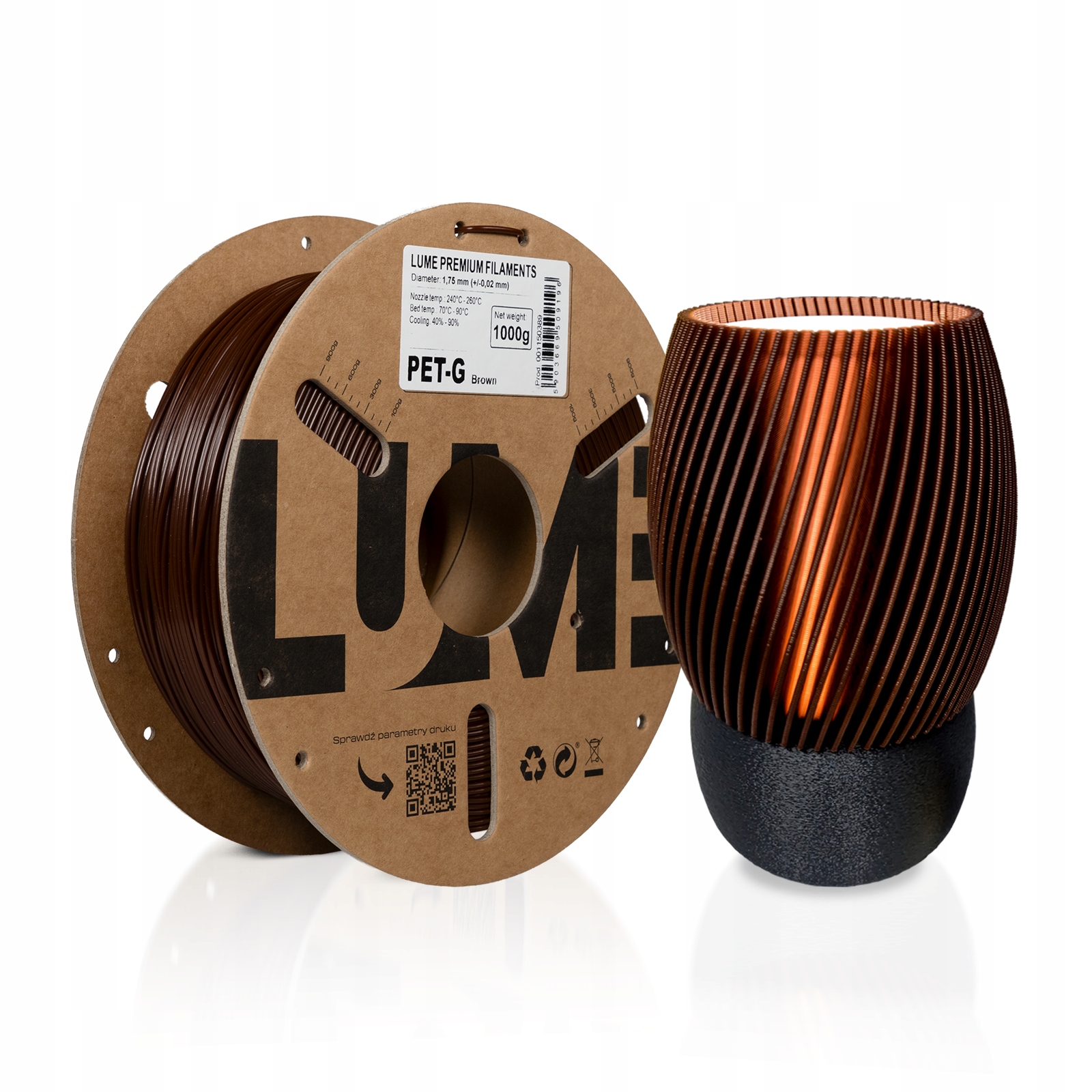 Filament LUME PETG Brązowy (BROWN)