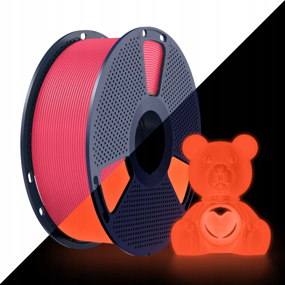 Filament SUNLU PETG Czerwony Świecący w ciemności (RED GLOW)