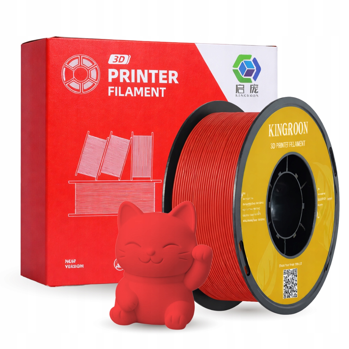 Filament Kingroon PLA Czerwony Matowy (RED MATTE)
