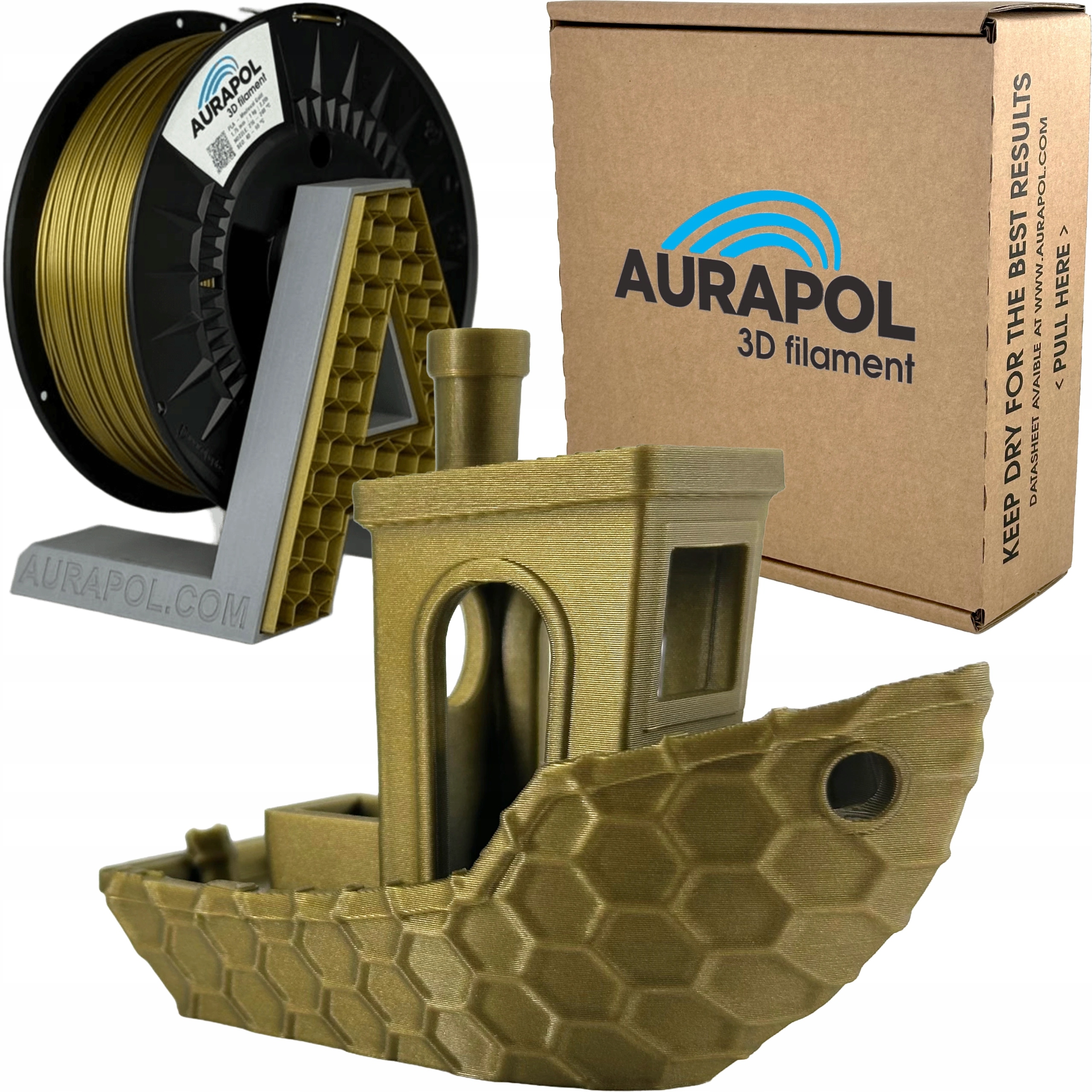 Filament Aurapol PLA Złoty (GOLD)