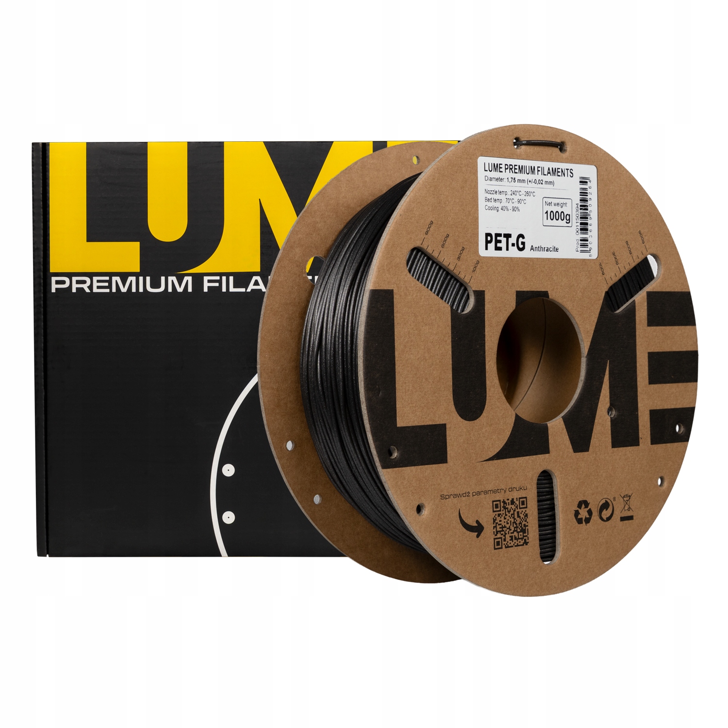 Filament LUME PETG Szary (GRAY)