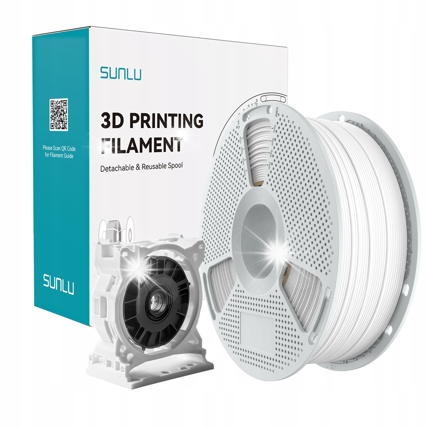 Filament SUNLU ABS Biały (WHITE)