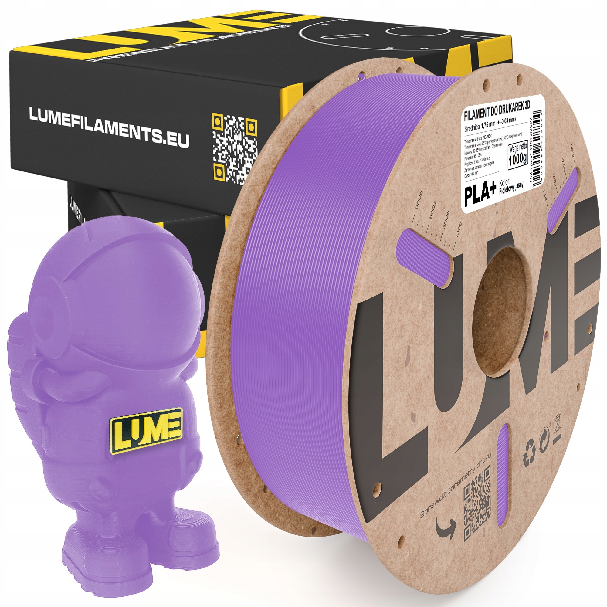 Filament null PLA Plus Fioletowy (PURPLE)