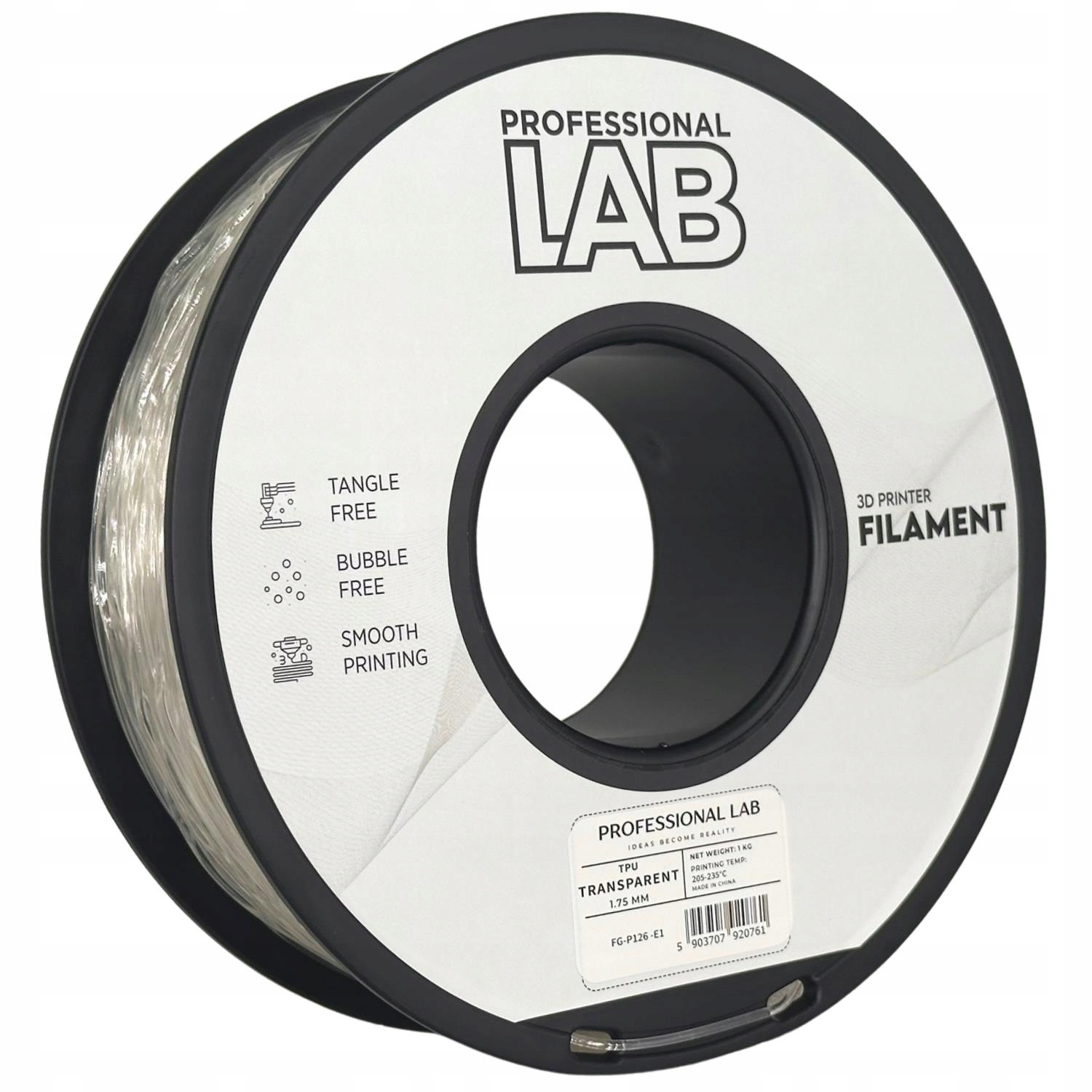 Filament Professional Lab TPU Naturalny Przezroczysty (NATURAL TRANSPARENT)