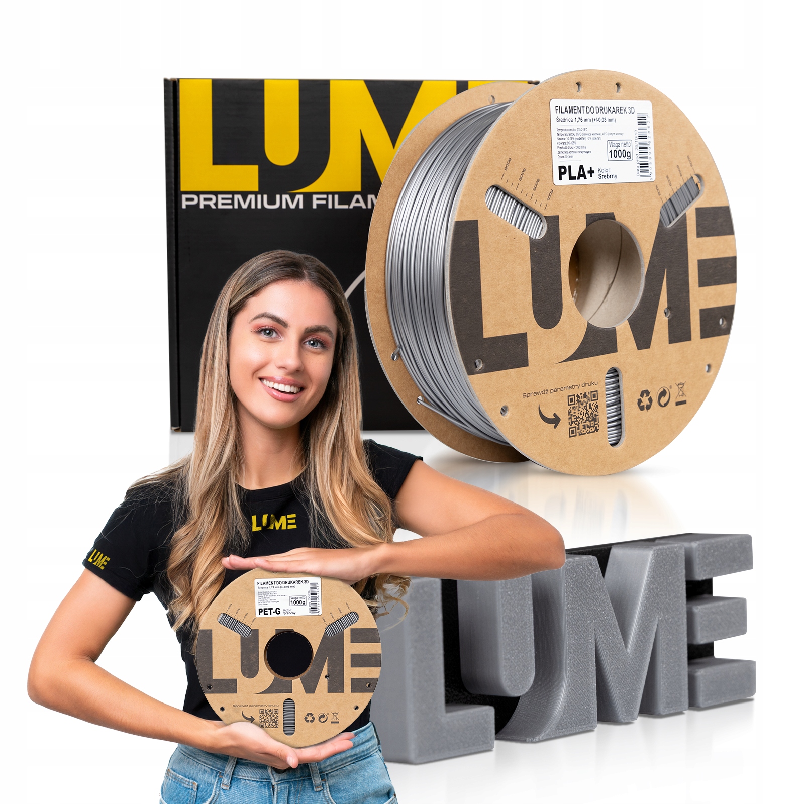 Filament null PETG Srebrny (SILVER)