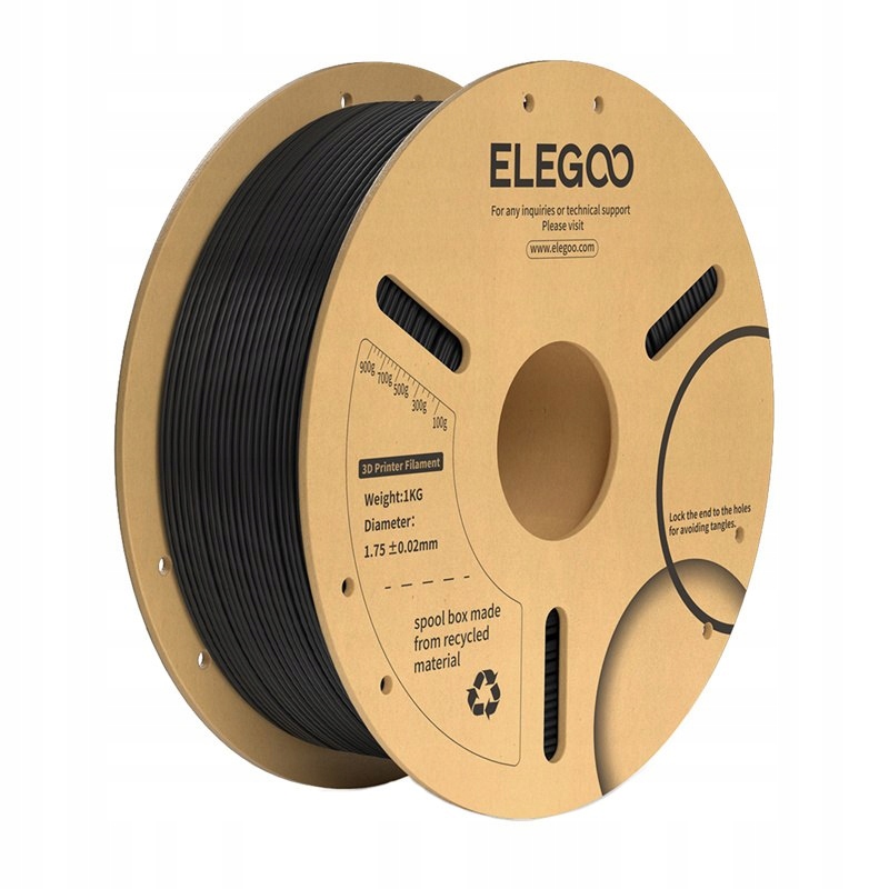 Filament Elegoo PLA Plus Czarny (BLACK)