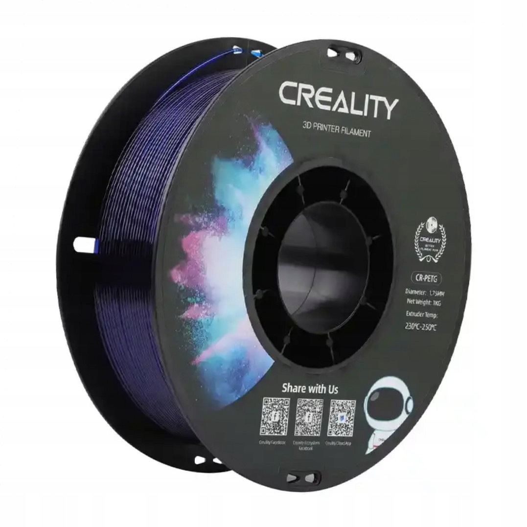 Filament Creality PETG Niebieski Przezroczysty (BLUE TRANSPARENT)