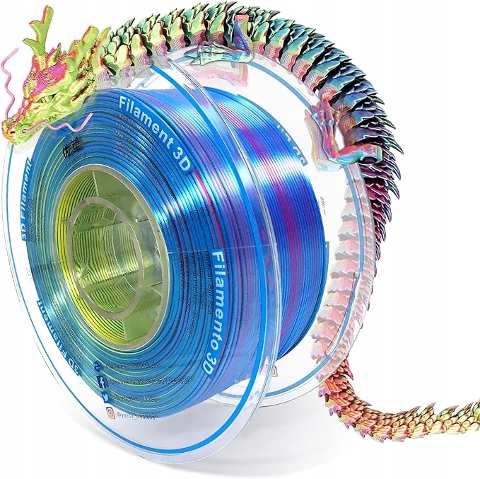 Filament null PLA  Trójkolorowy Jedwabny (TRIPLE SILK)