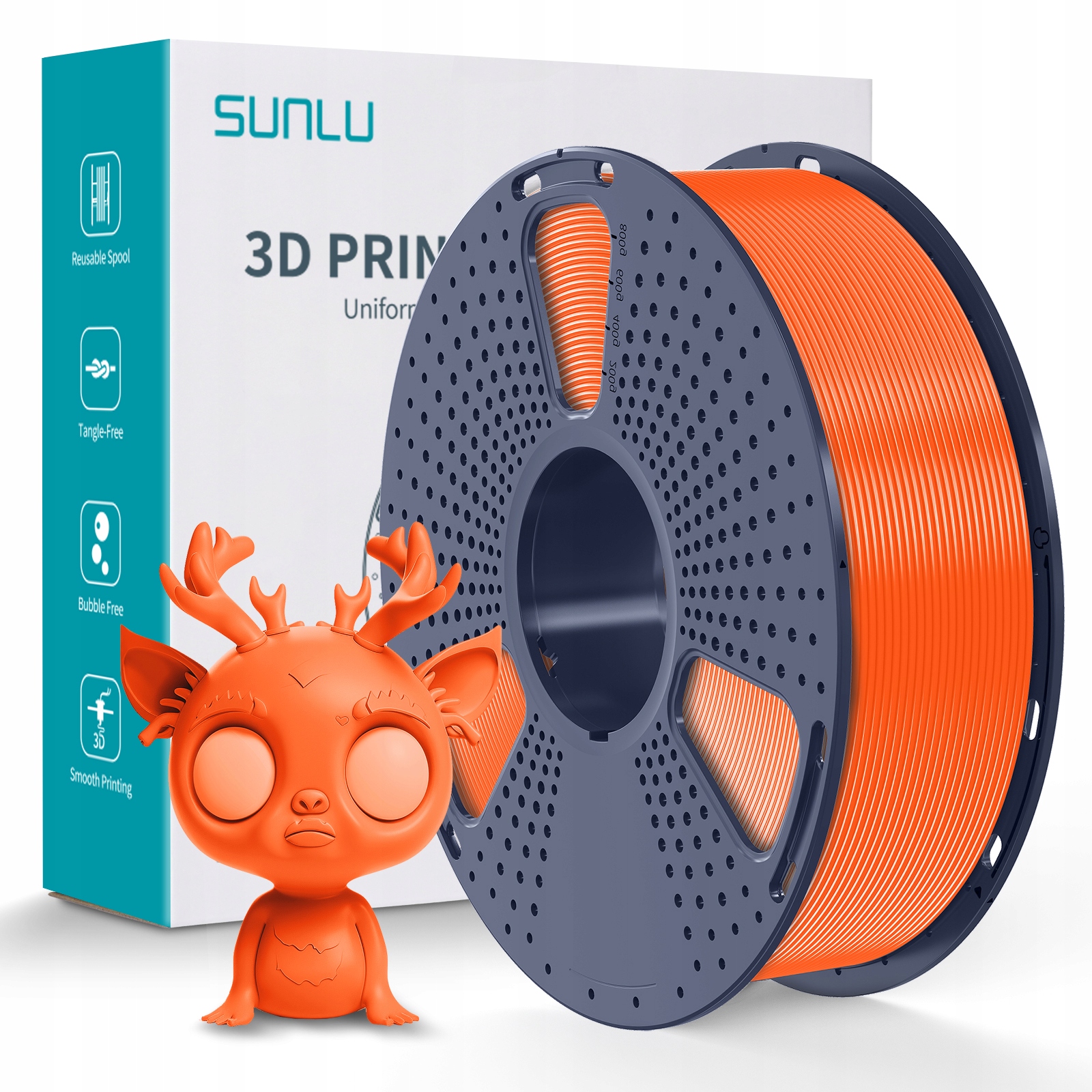 Filament SUNLU PLA Plus Pomarańczowy (ORANGE)