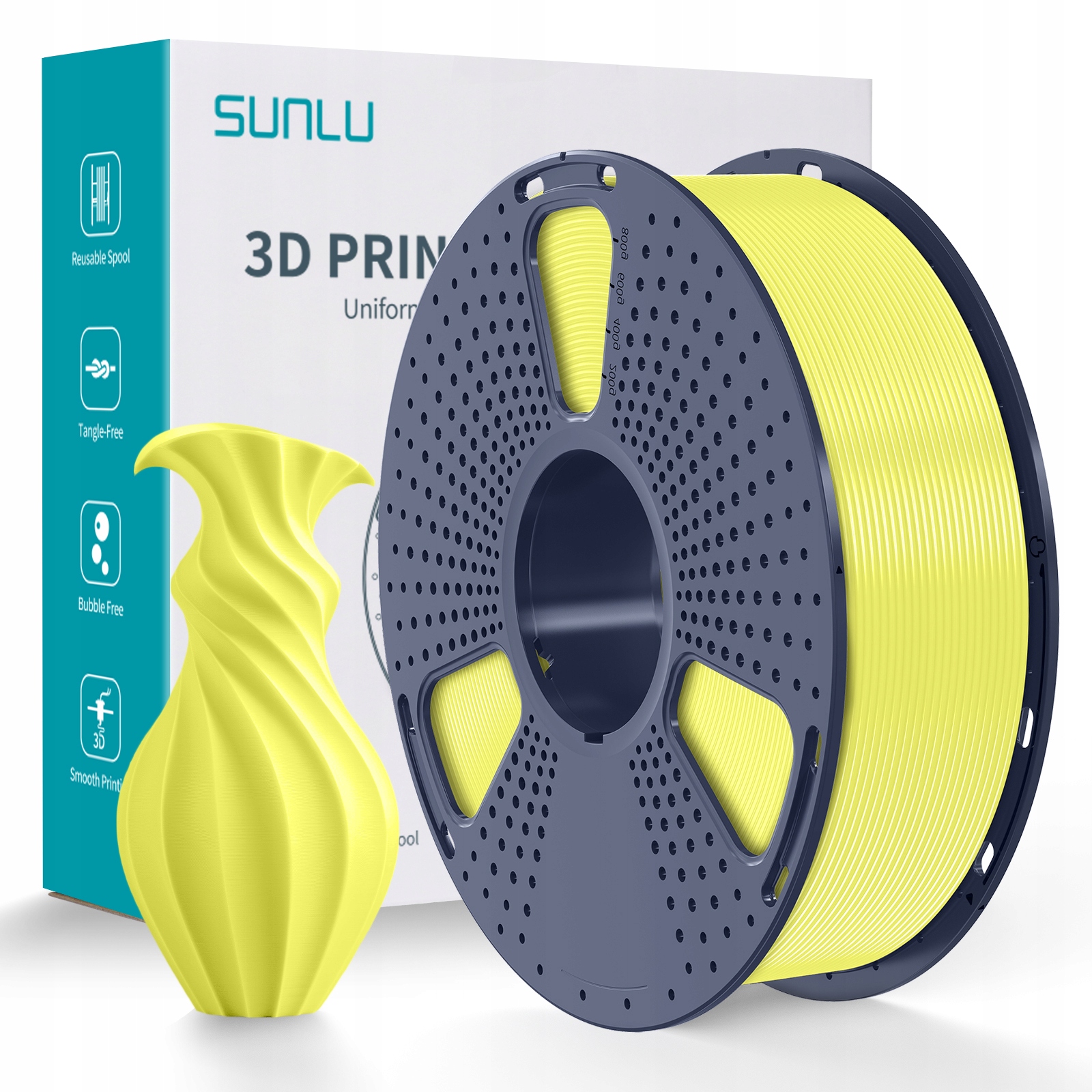 Filament SUNLU PLA Plus Żółty (YELLOW)