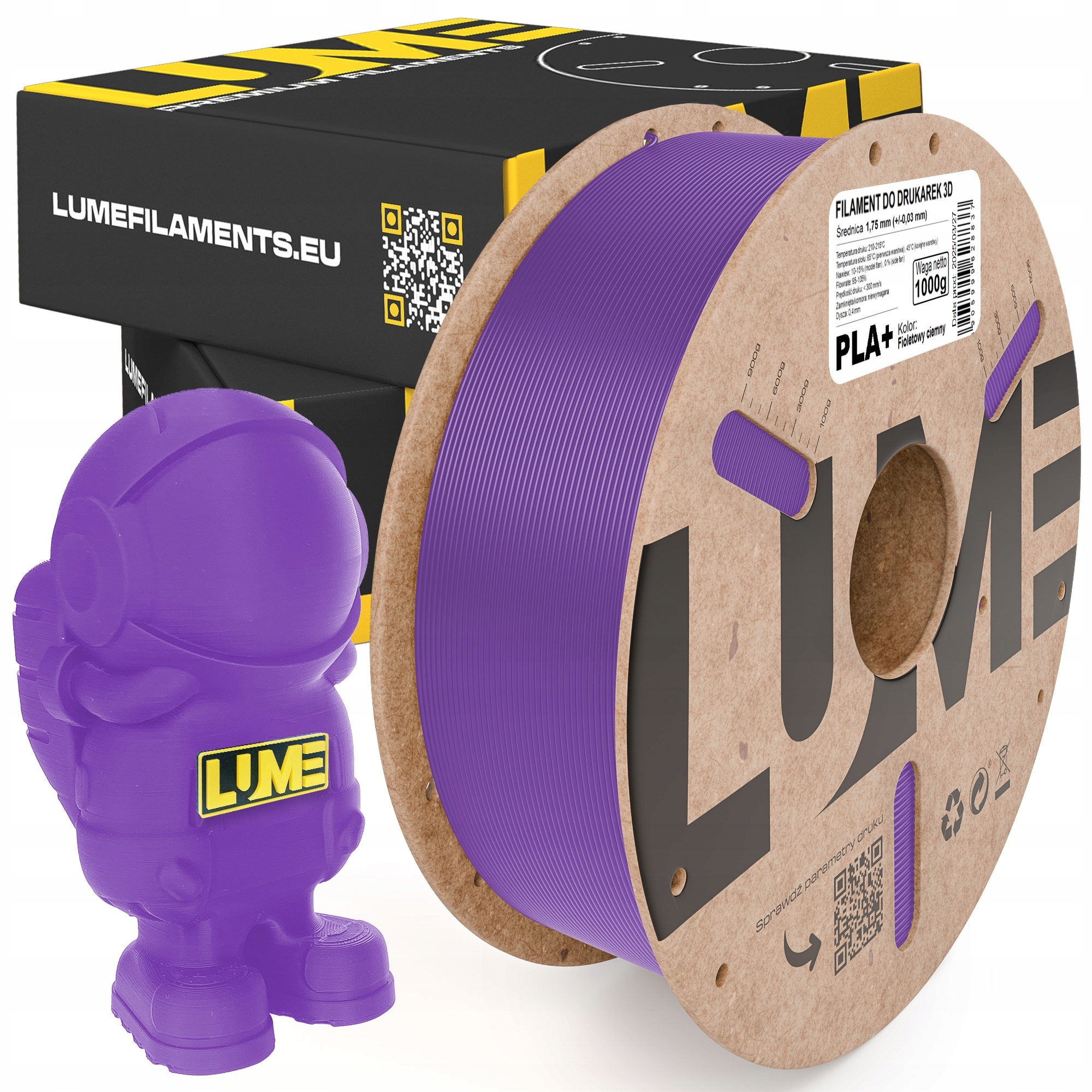 Filament null PLA Plus Fioletowy (PURPLE)