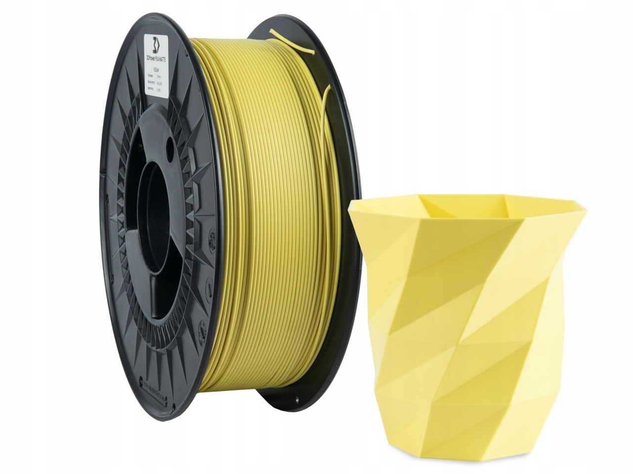 Filament 3DPower PLA Żółty Matowy (YELLOW MATTE)