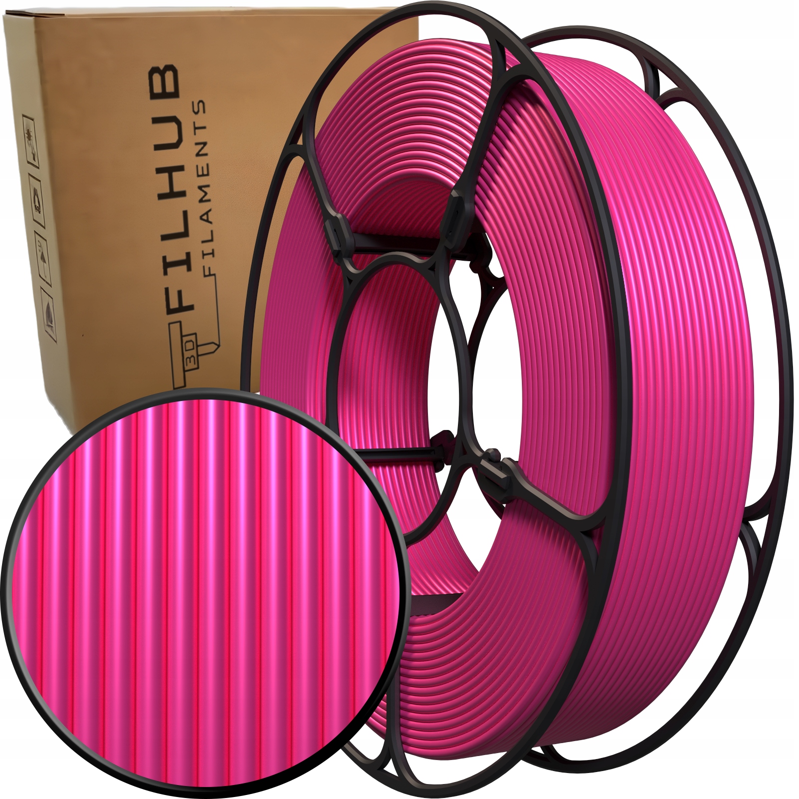 Filament FilHub PLA Różowy Jedwabny (PINK SILK)