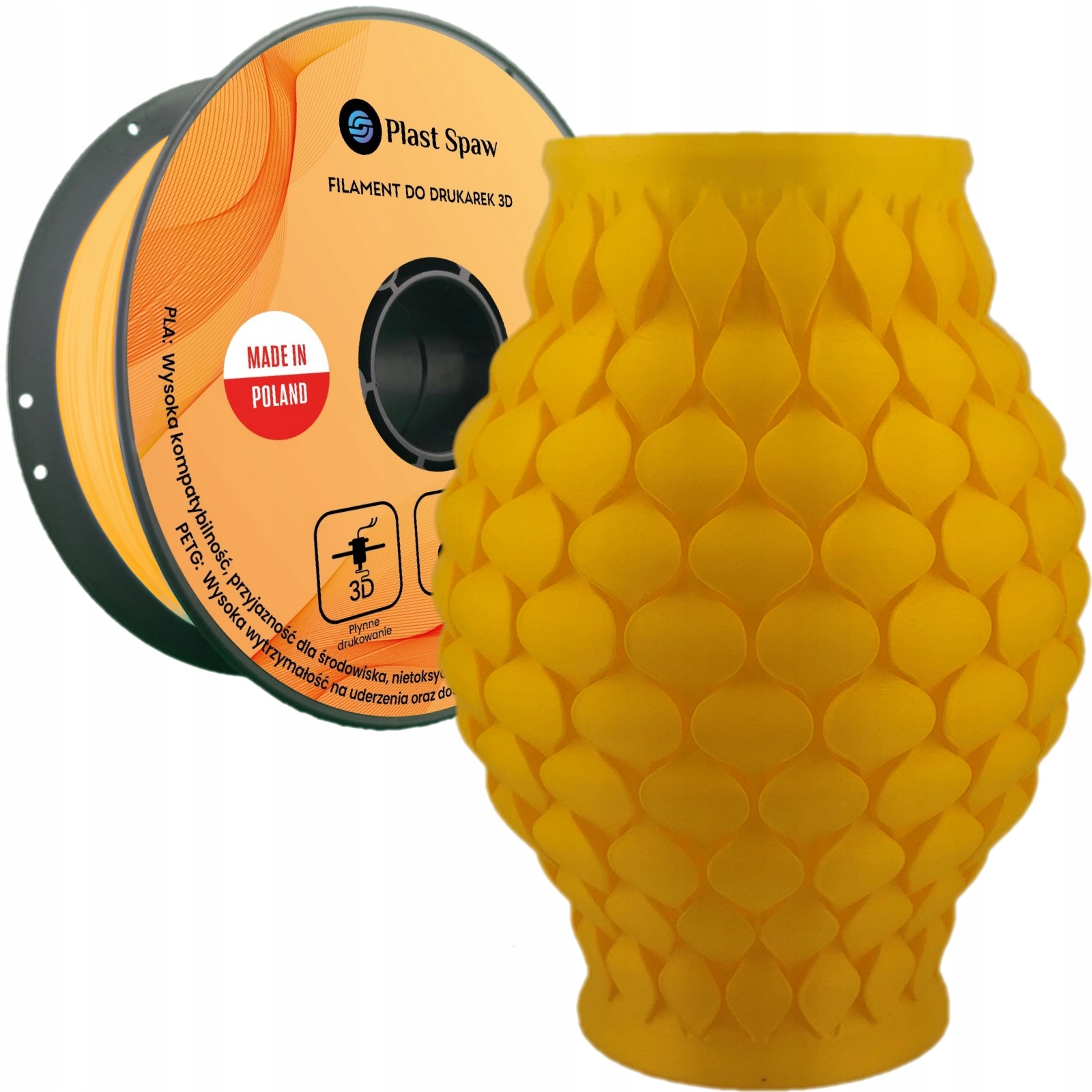 Filament Plastspaw PLA Żółty (YELLOW)