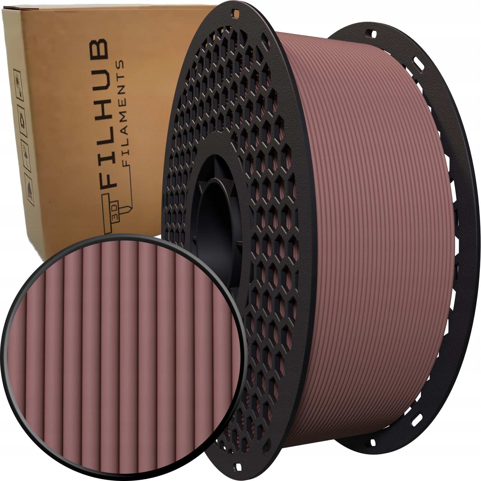 Filament FilHub PLA Brązowy Matowy (BROWN MATTE)