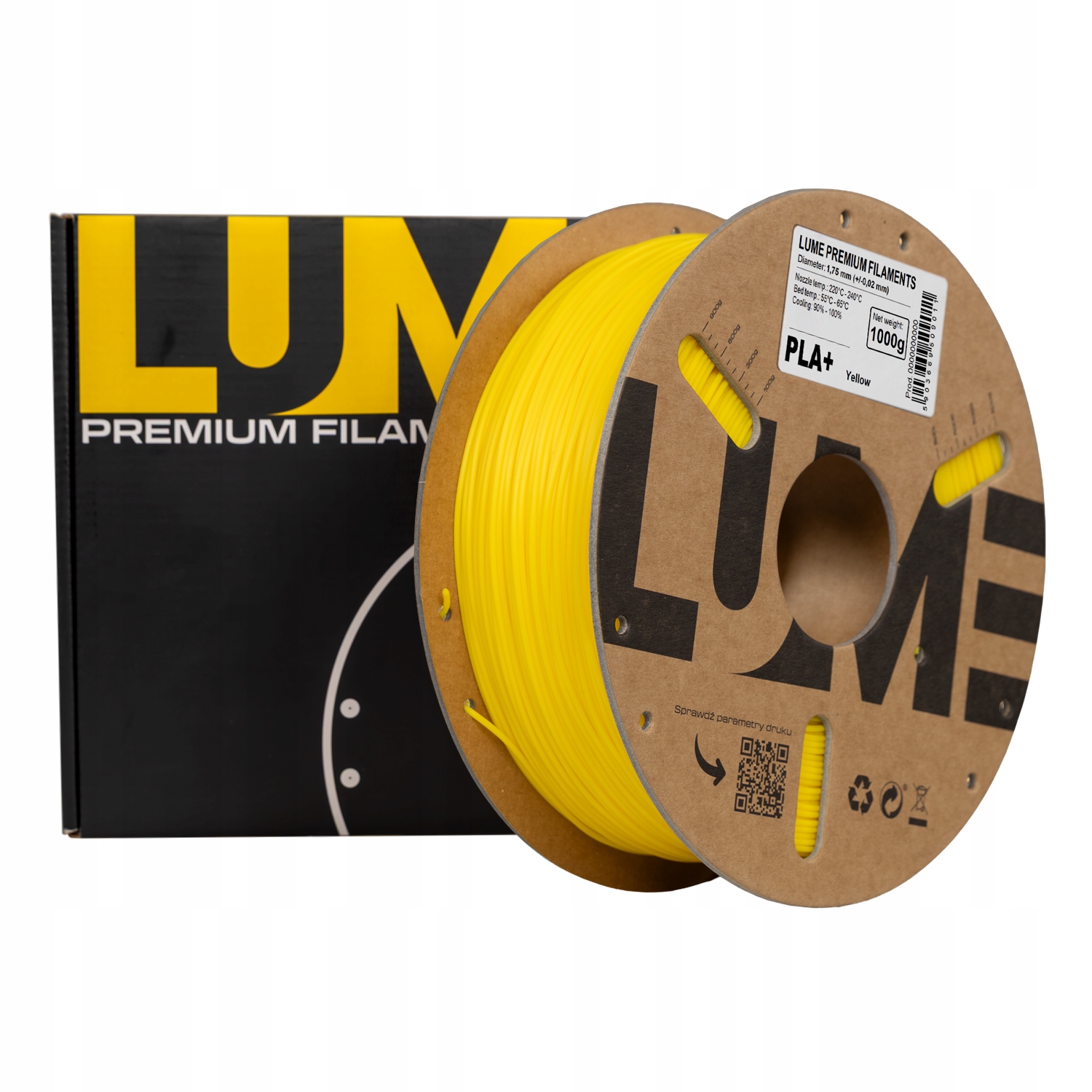 Filament LUME PLA Plus Żółty (YELLOW)