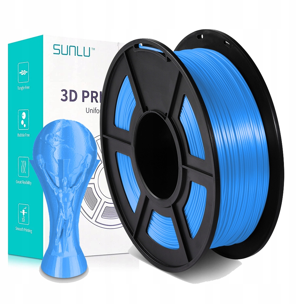 Filament SUNLU PLA Plus Niebieski Jedwabny (BLUE SILK)