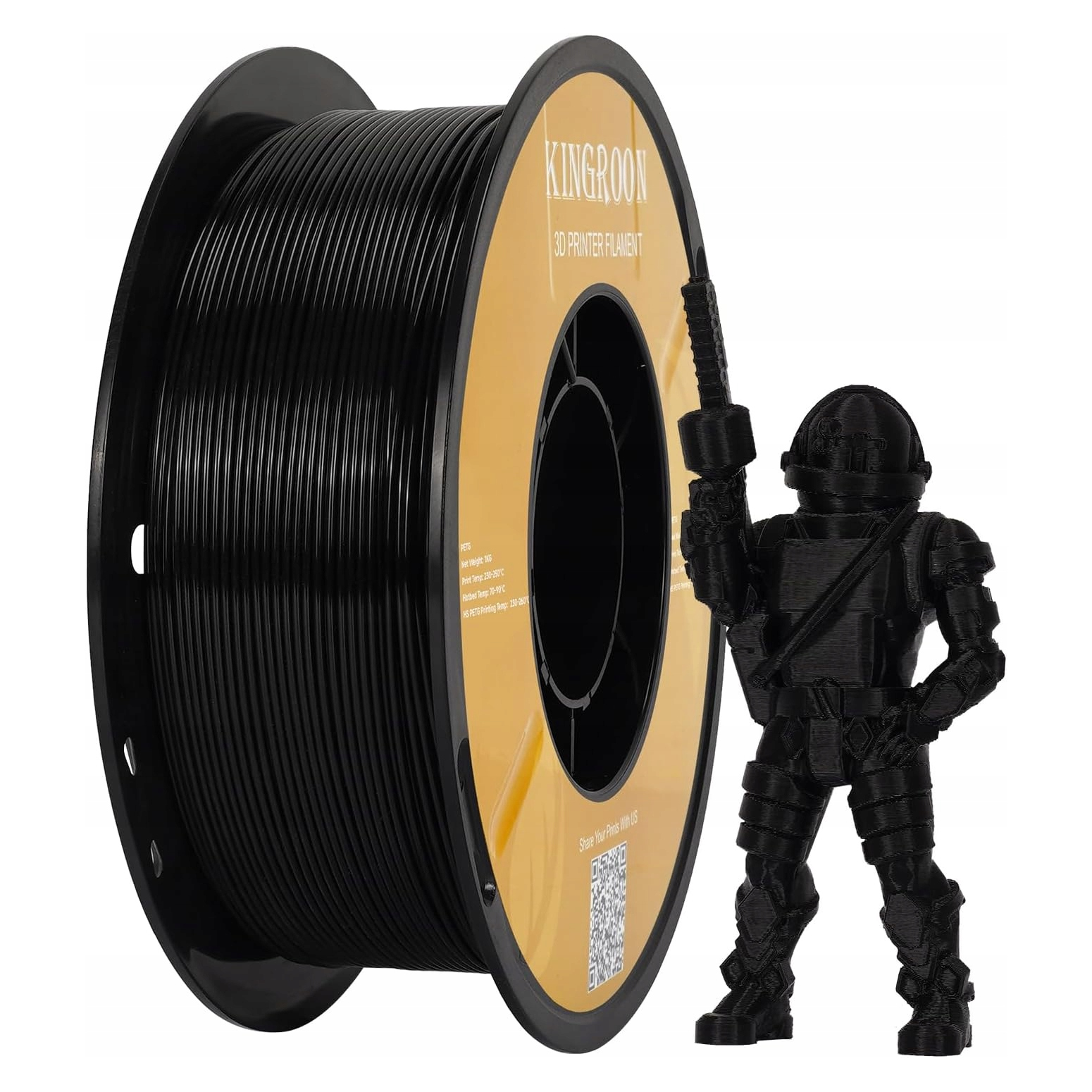 Filament Kingroon PLA Czarny (BLACK)
