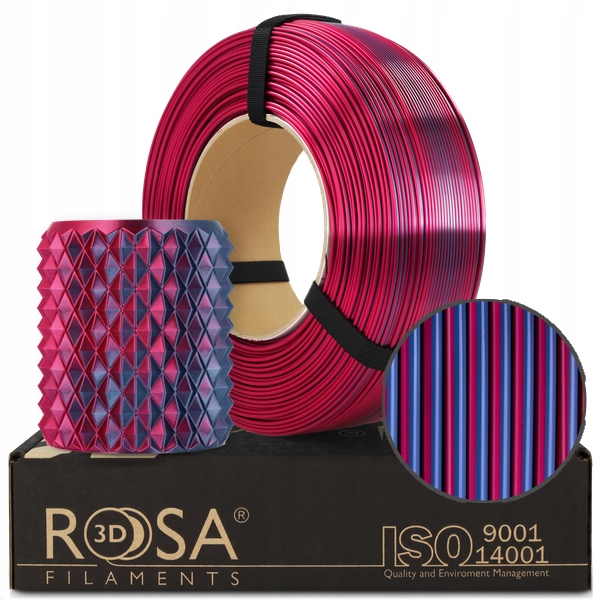 Filament ROSA 3D PLA  Tęczowy Jedwabny (RAINBOW SILK)