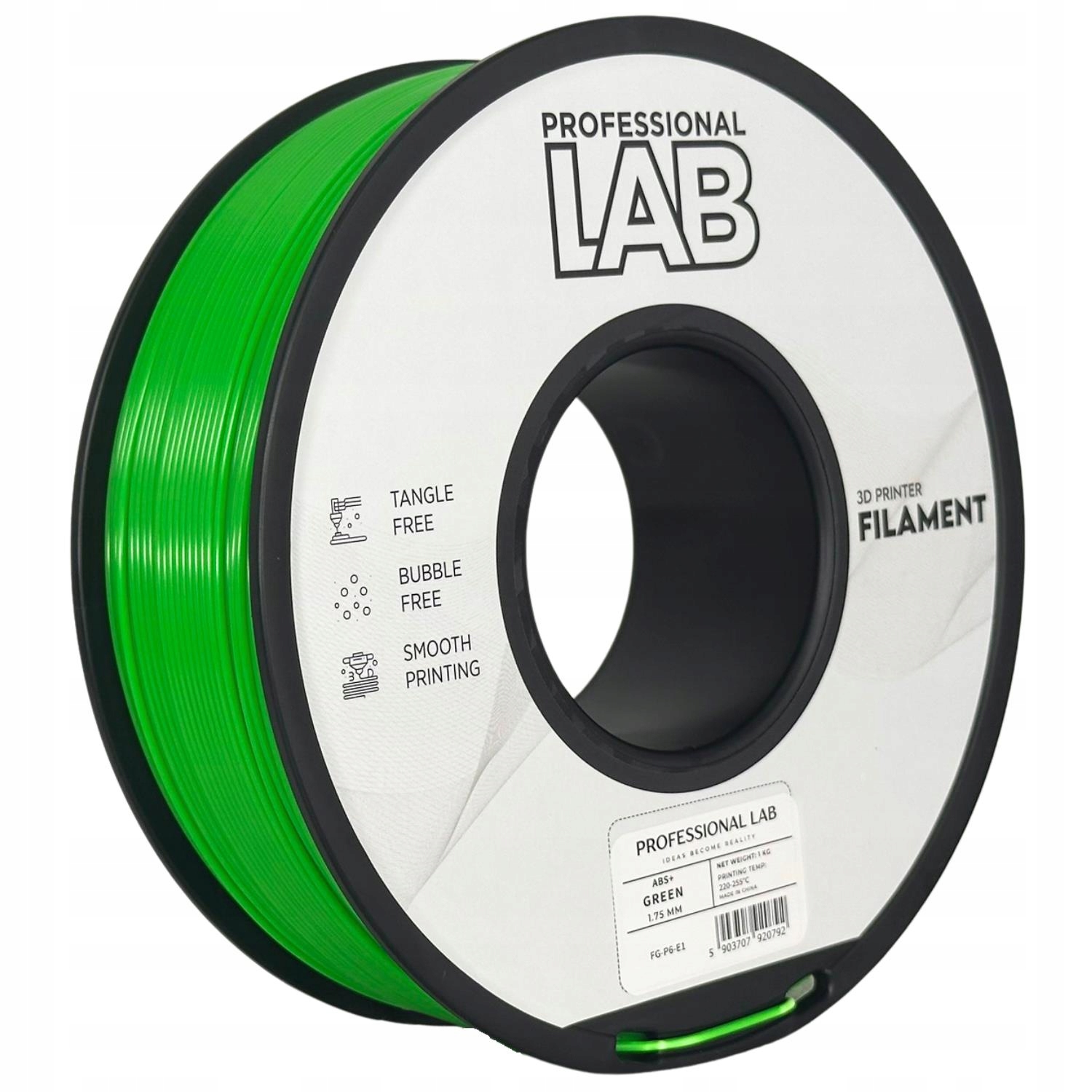 Filament Professional Lab ABS Plus Zielony (GREEN)