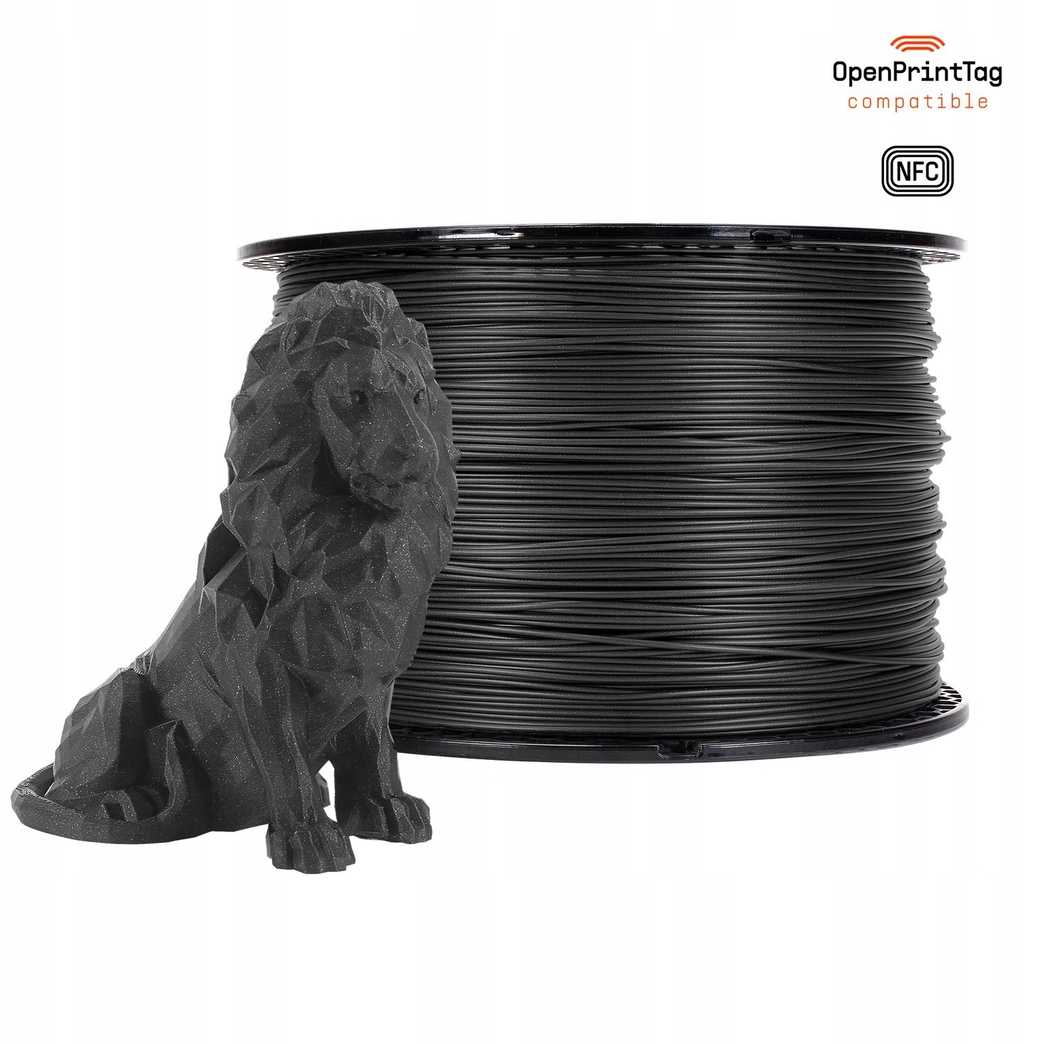 Filament Prusa PLA Czarny Brokatowy/Mieniący (BLACK GLITTER)