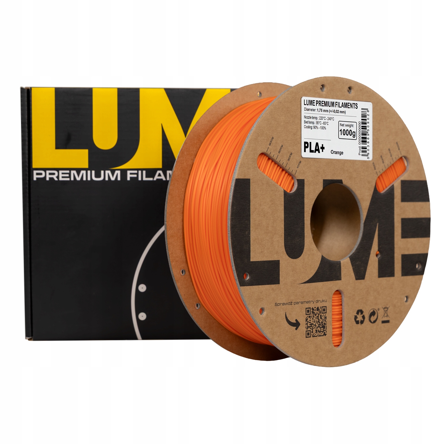 Filament LUME PLA Plus Pomarańczowy (ORANGE)
