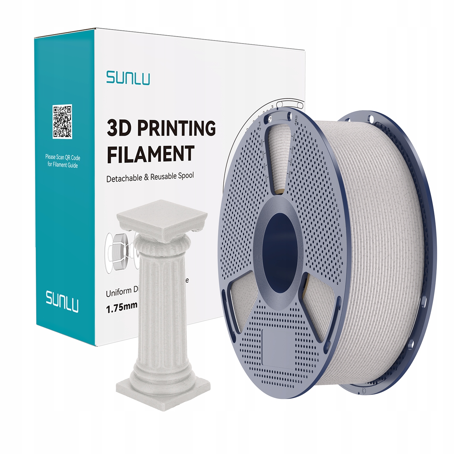 Filament SUNLU PLA High-Speed Szary Teksturowany (GRAY TEXTURED)