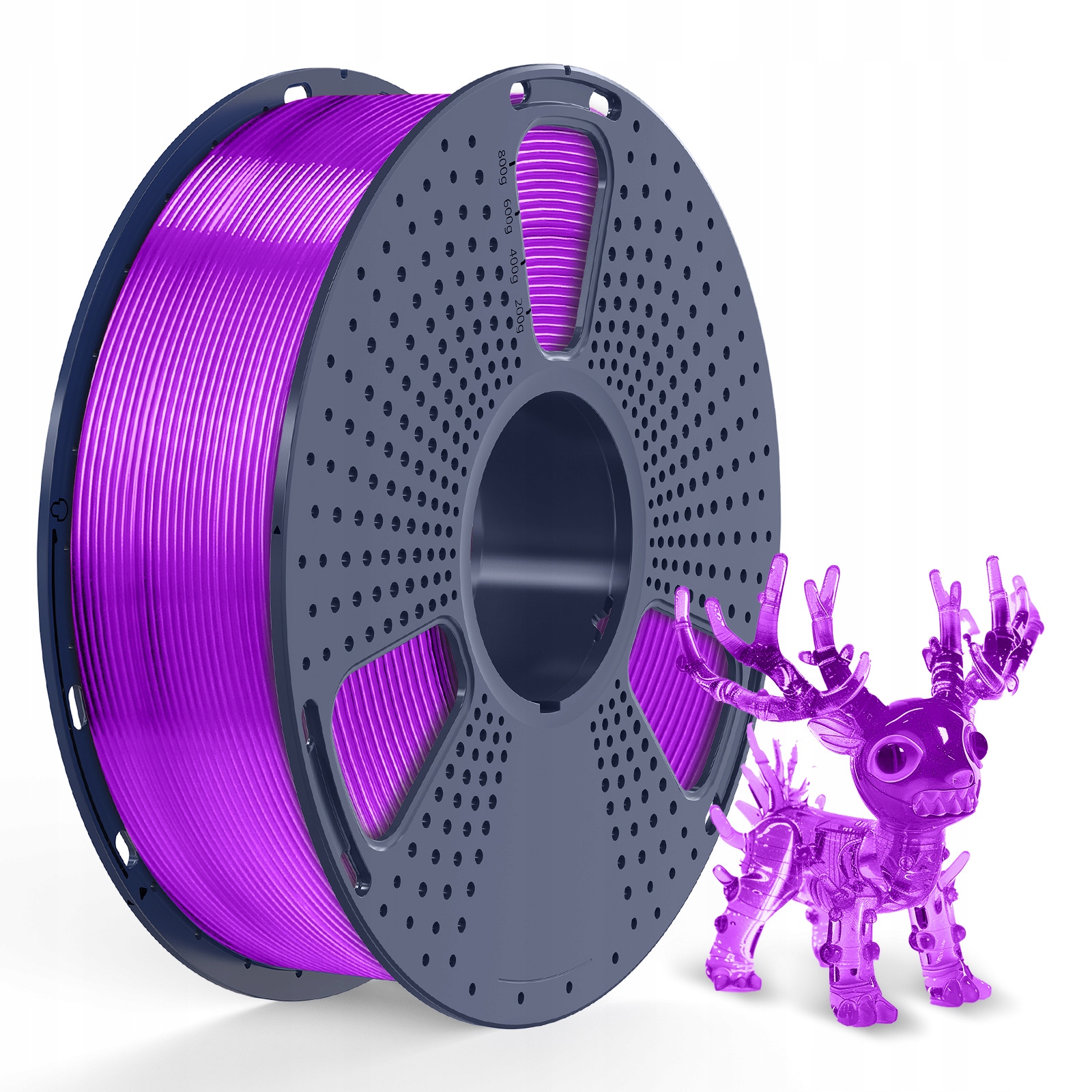 Filament SUNLU PLA Plus Fioletowy Przezroczysty (PURPLE TRANSPARENT)