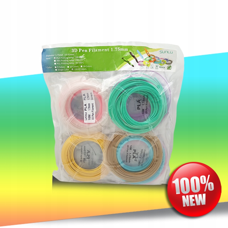 Filament SUNLU PLA  Tęczowy (RAINBOW)