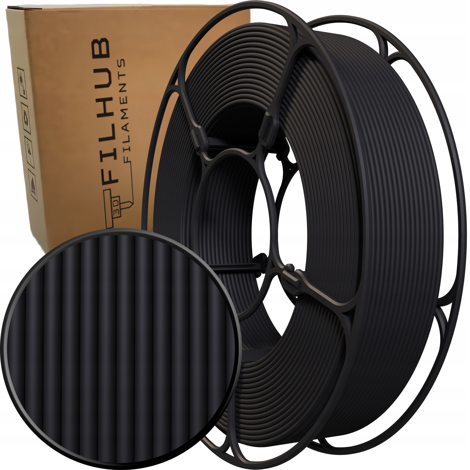 Filament FilHub PLA High-Speed Czarny Matowy (BLACK MATTE)