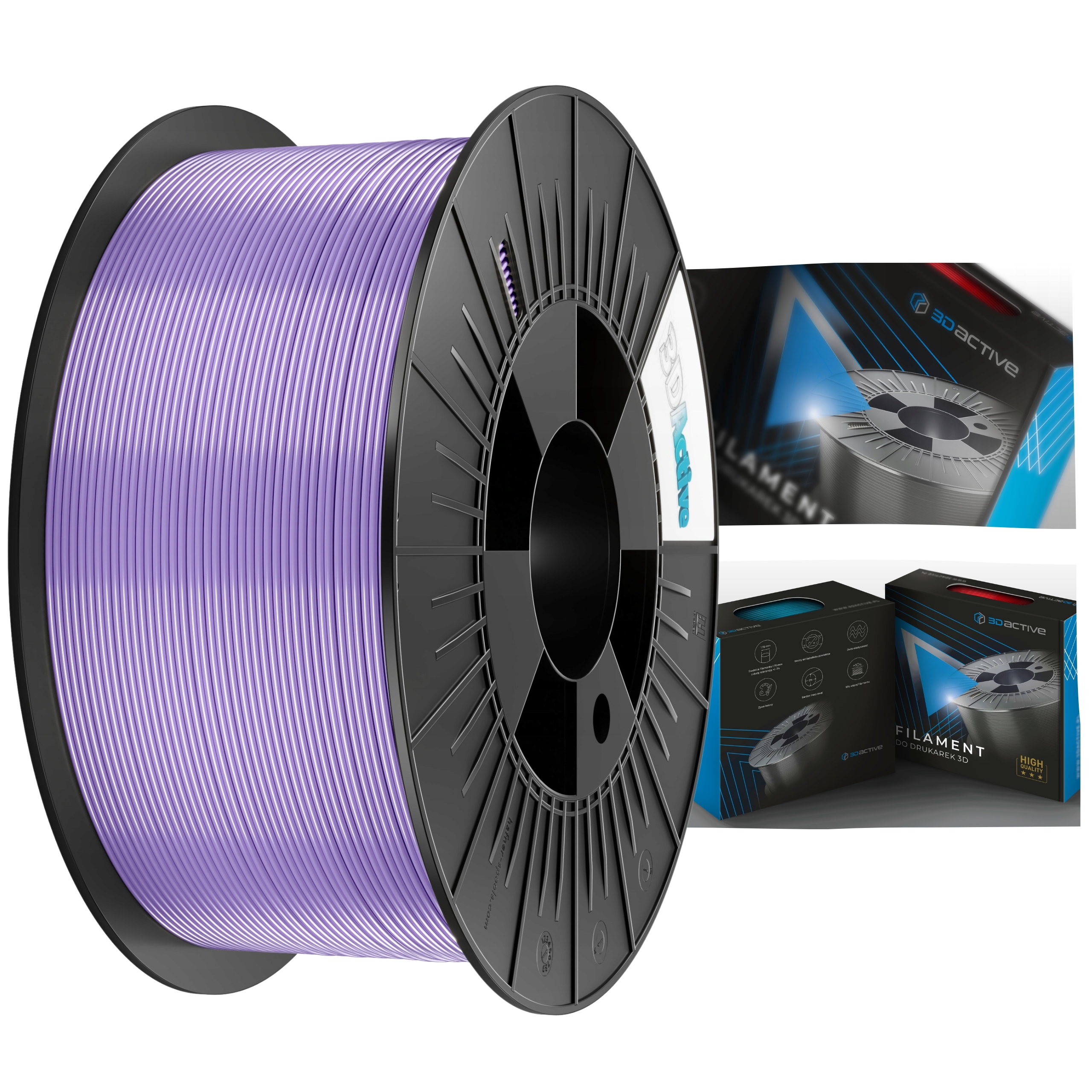 Filament 3DActive PLA Plus Fioletowy (PURPLE)