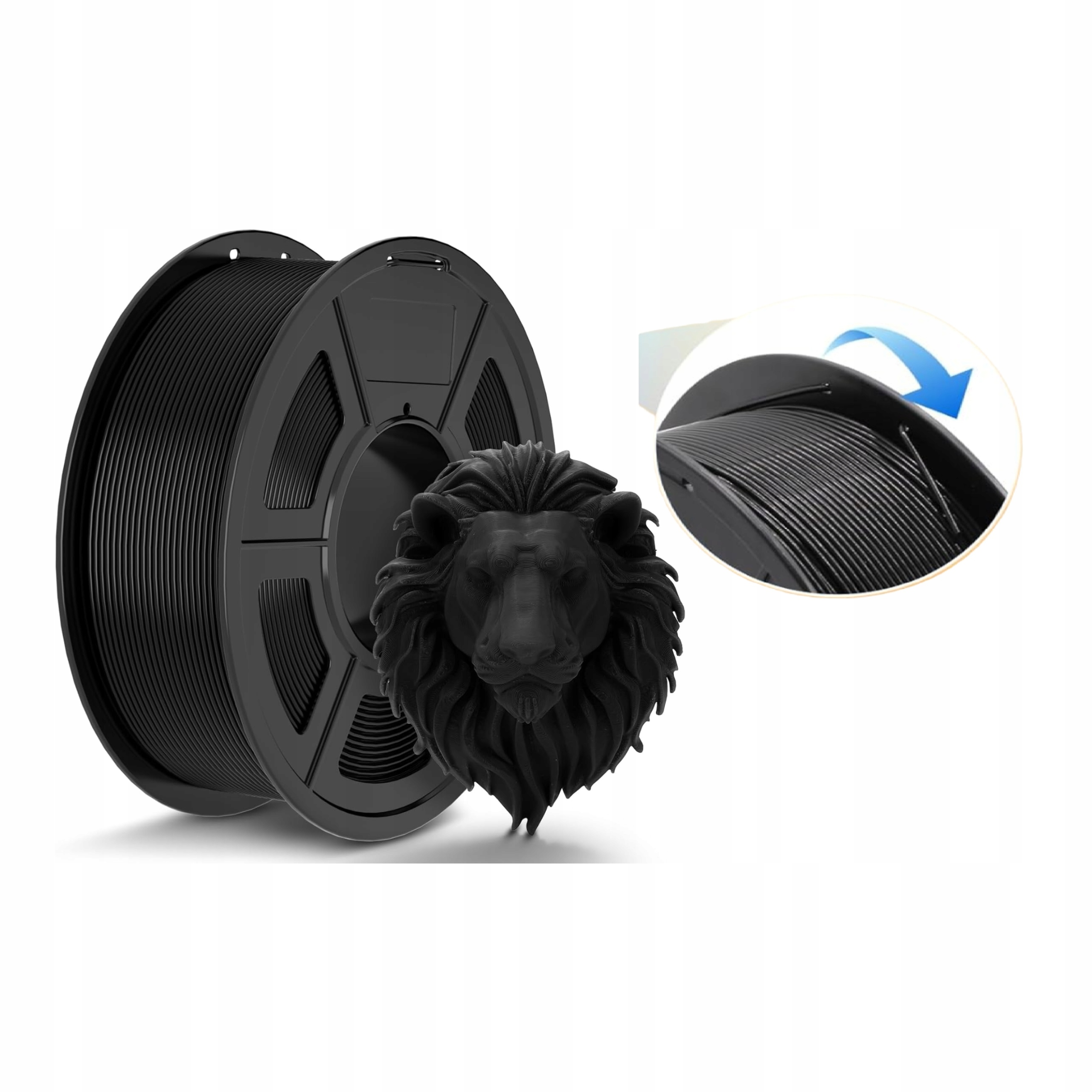 Filament null PLA Czarny (BLACK)