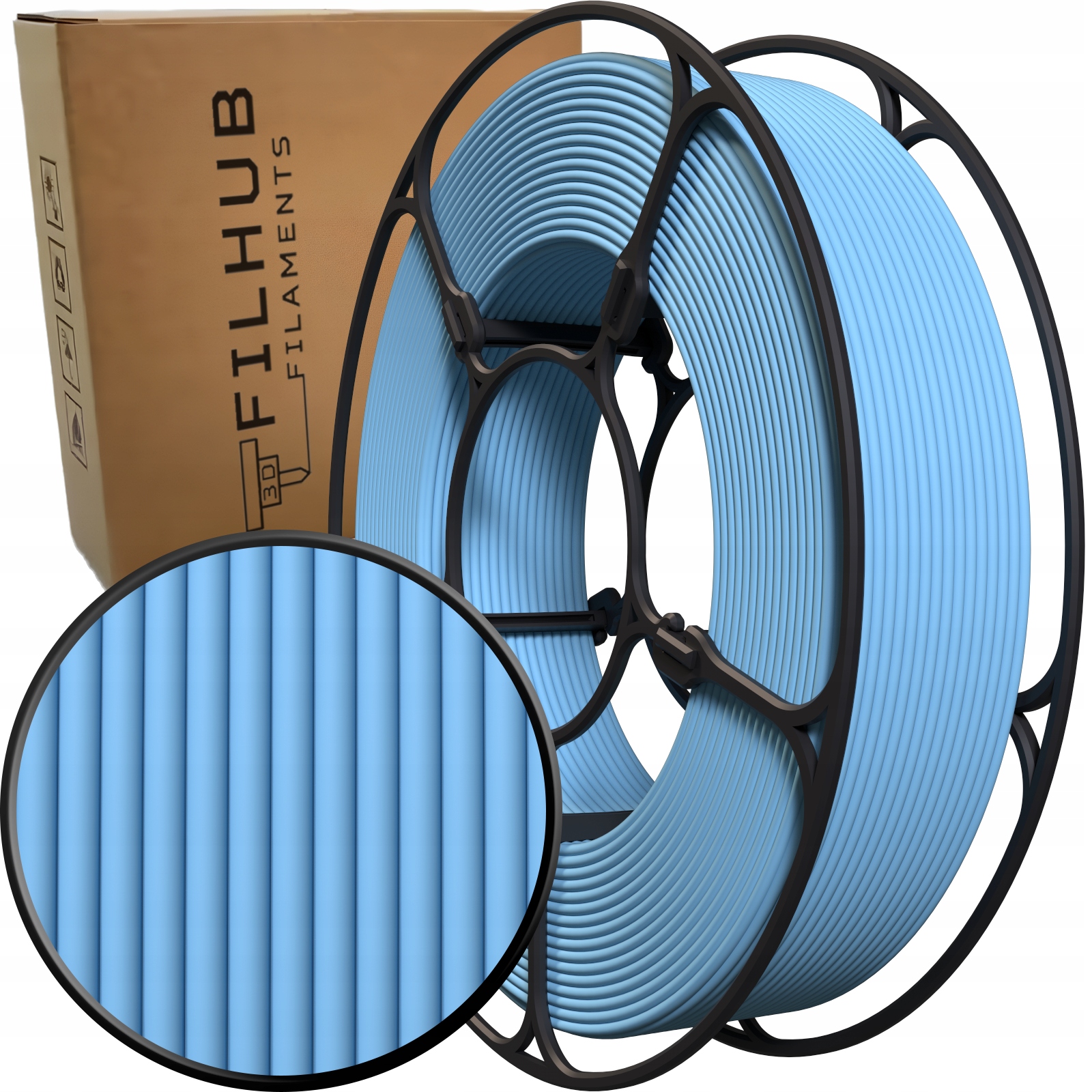 Filament FilHub PLA Niebieski Matowy (BLUE MATTE)