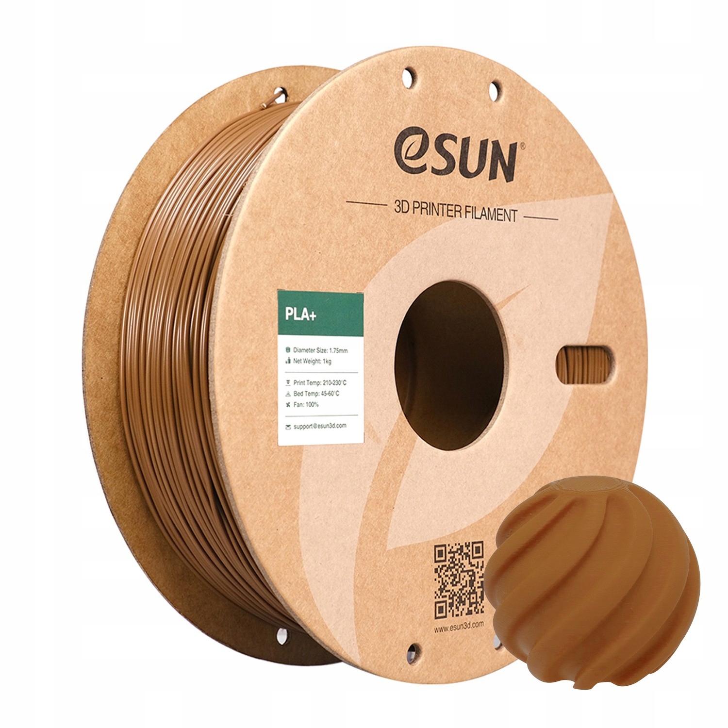 Filament eSUN PLA Plus Brązowy (BROWN)