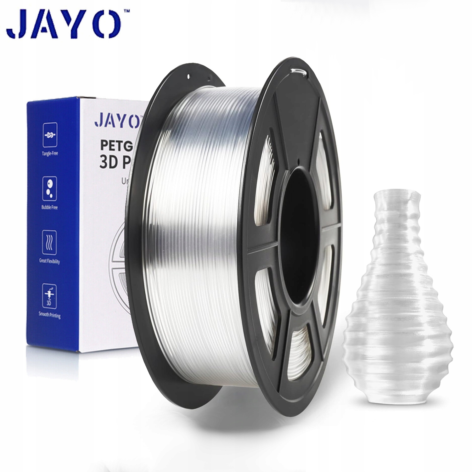 Filament JAYO PETG Naturalny Przezroczysty (NATURAL TRANSPARENT)
