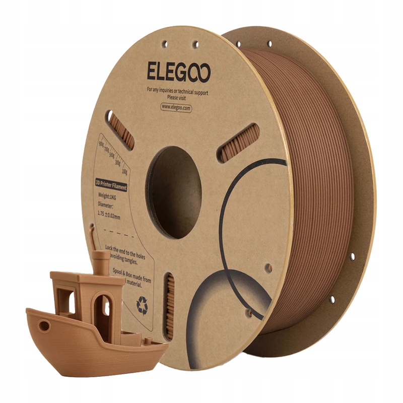 Filament Elegoo PLA Brązowy Drewniany (BROWN WOOD)