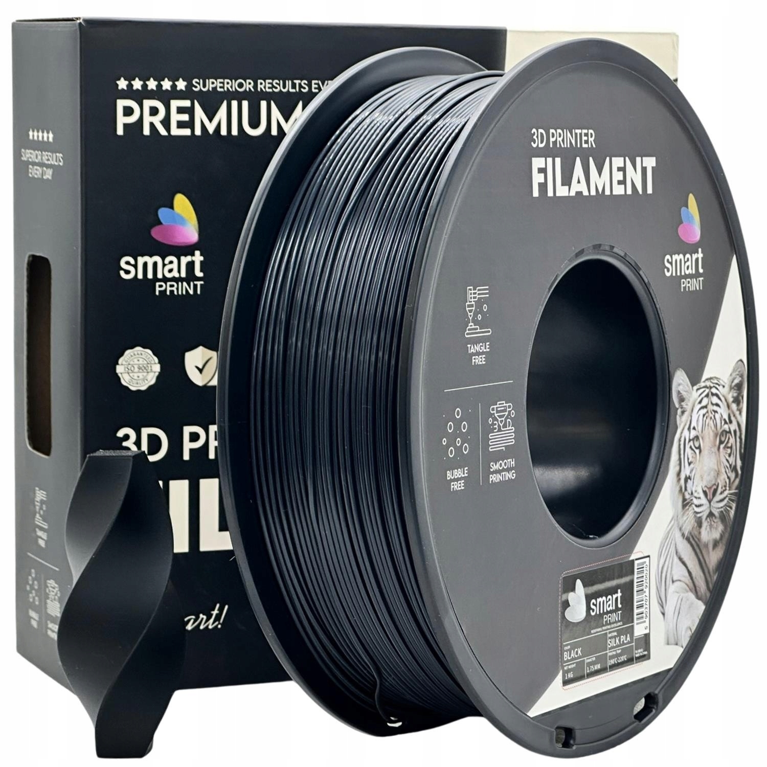 Filament Smart Print PLA Czarny Jedwabny (BLACK SILK)